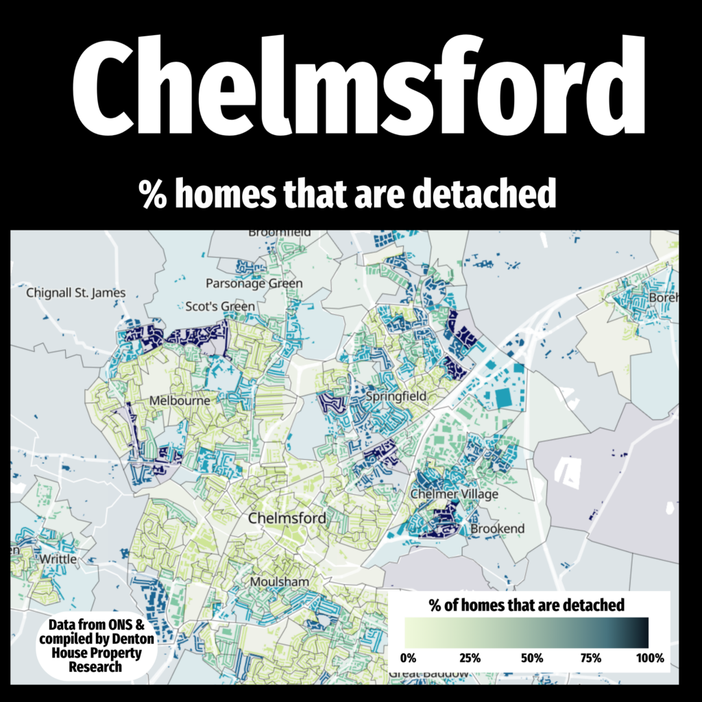 BLUE HEAT MAP – % Detached Homes