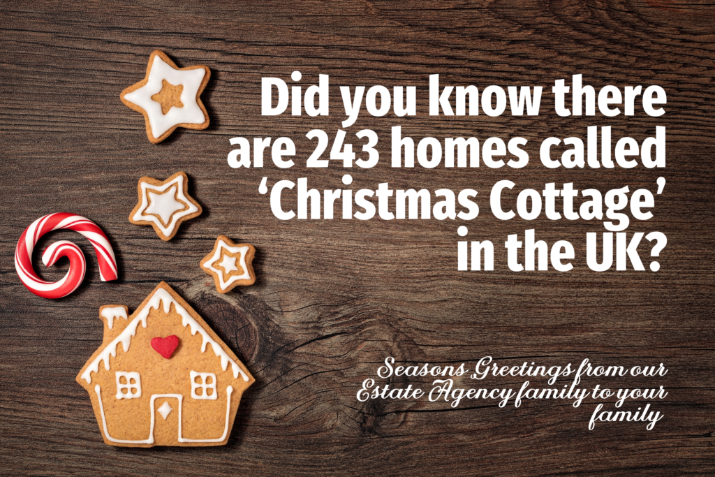 🎄 Did you know there are 243 homes across the UK called “Christmas Cottage”, making them a charming festive feature on our property map.